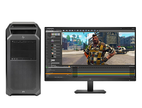 3D动画渲染工作站 HP Z8 G4（英特尔至强银牌 4216，16核丨64GB DDR4-2933 内存丨1TB 固态硬盘+4TB SATA 机械硬盘丨NVIDIA RTX A2000，6GB显卡丨27寸显示器）