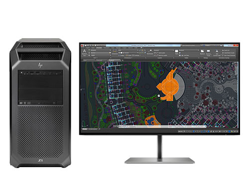 HP Z8 G4 CAD电脑制图工作站（英特尔至强金牌 5220R，24核丨128GB DDR4 ECC 内存丨1TB 固态硬盘+4TB 机械硬盘丨NVIDIA RTX A2000，12GB显卡丨27英寸显示器）
