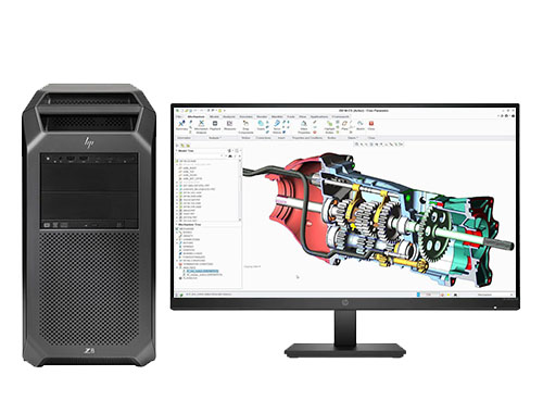 三维模型渲染电脑 HP Z8 G4 塔式工作站 （英特尔至强金牌 6226R，16核丨256GB DDR4 ECC 内存丨2TB 固态硬盘+4TB 机械硬盘丨NVIDIA RTX A4000，16GB显卡丨27寸显示器）