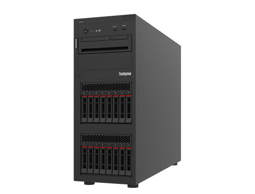 联想ThinkSystem ST250 V2 塔式服务器（英特尔至强 E-2324G，3.1GHz，4核丨32GB DDR4 ECC 内存丨2块*480GB SATA 6Gb 固态硬盘丨软件 RAID丨三年保修）