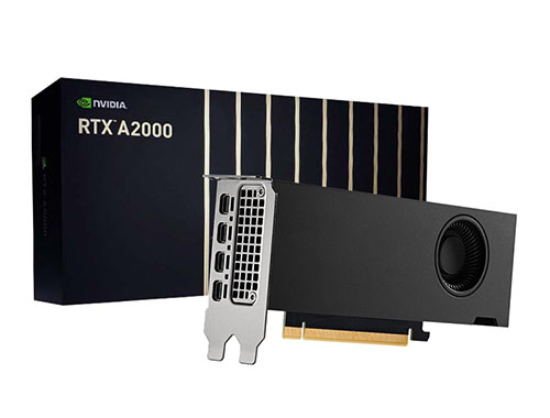 英伟 NVIDIA RTX A2000, 12GB，GDDR6 with ECC 专业级显卡