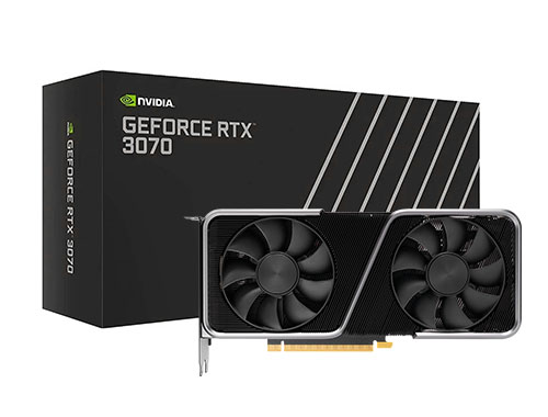 英伟达 NVIDIA GeForce RTX 3070 8GB GDDR6 设计绘图建模渲染显卡