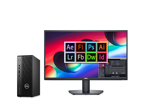 戴尔Precision T3260 设计师绘图渲染电脑工作站（英特尔酷睿 i5-13500, 14核丨32GB DDR5 内存丨2TB M.2 固态硬盘丨NVIDIA T1000, 4GB 专业显卡丨23.8英寸显示器）