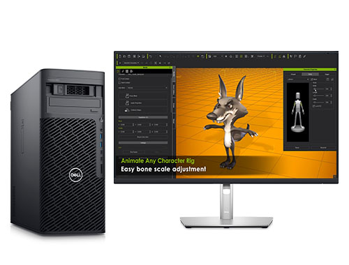 戴尔Precision T5860 动画渲染电脑工作站（英特尔至强 W3-2435，8核丨64GB，DDR5，ECC内存丨480GB 固态硬盘+4TB 机械硬盘丨RTX A2000, 12GB 显卡丨27寸专业显示器）