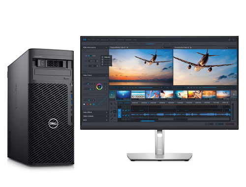 Dell Precision T5860 后期制作工作站（英特尔至强 W5-2455X，12核丨128GB，DDR5，ECC 内存丨960GB 固态+16TB 硬盘丨AMD W6800，32GB 显卡丨27寸4K显示器）