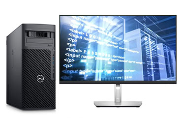 戴尔Precision T5860 数据科学分析工作站（英特尔至强 W7-2495X，24核丨512GB，DDR5 内存丨2块*4TB M.2 固态硬盘丨NVIDIA RTX A4000, 16GB 显卡丨27寸显示器）