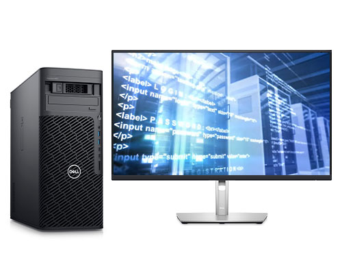 戴尔Precision T5860 数据科学分析工作站（英特尔至强 W7-2495X，24核丨512GB，DDR5 内存丨2块*4TB M.2 固态硬盘丨NVIDIA RTX A4000, 16GB 显卡丨27寸显示器）