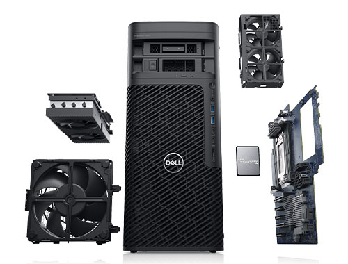 戴尔Precision 7865 塔式工作站（AMD Ryzen 5945WX，12核丨32GB，DDR4，ECC 内存丨1TB, M.2 固态硬盘丨NVIDIA T1000, 4GB 显卡丨戴尔27寸显示器丨三年保修）