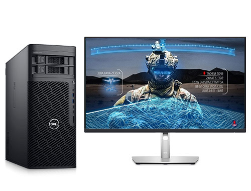 戴尔Precision T7865 视景仿真与训练工作站（AMD Ryzen 5955WX，16核丨64GB，DDR4，ECC 内存丨480GB 固态+8TB 机械硬盘丨RTX A2000, 6GB 显卡丨专业显示器）