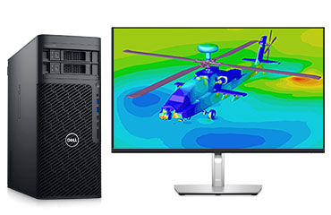 CAE仿真模拟电脑 戴尔T7865 塔式工作站（AMD Ryzen 5965WX，24核丨256GB，DDR4，ECC 内存丨2TB 固态+4TB 机械硬盘丨RTX A4500, 20GB 显卡丨戴尔27寸显示器）