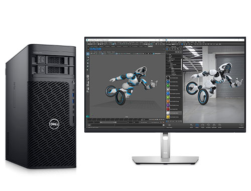 戴尔（DELL）T7865  三维渲染电脑工作站（AMD 5965WX，24核，128MB缓存丨128GB，DDR4 内存丨1TB 固态+8TB 机械硬盘丨RTX A2000, 12GB 显卡丨27寸 IPS专业显示器）