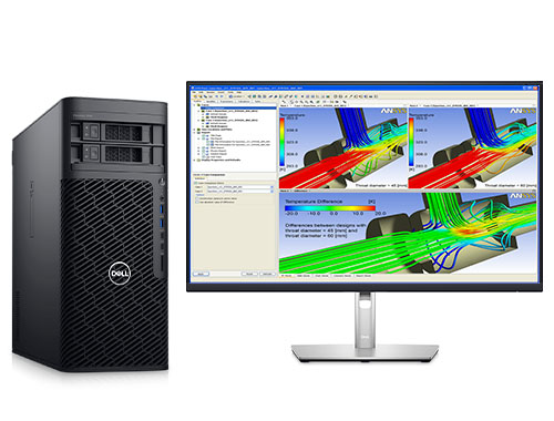 Dell Precision T7865 有限元分析电脑工作站（AMD锐龙 5975WX，32核丨256GB，DDR4，内存丨2TB 固态+8TB 机械硬盘丨RTX A5500，24GB 显卡丨戴尔27寸显示器）