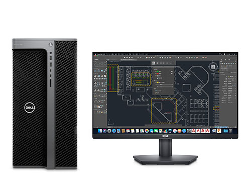 戴尔Precision T7960  CAD画图工作站（英特尔至强 W5-3423，12核丨64GB，DDR5，ECC 内存丨512GB 固态+4TB 机械硬盘丨RTX 4060, 8GB 独立显卡丨23.8寸显示器）