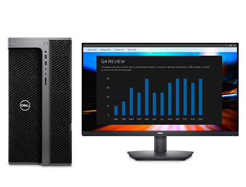 戴尔Precision T7960 塔式工作站（英特尔至强 W5-3425，3.2GHz，12核丨64GB，DDR5，ECC内存丨512GB 固态+2TB 机械硬盘丨NVIDIA T400, 4GB 显卡丨27寸显示器）