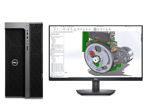戴尔Precision T7960  Solidworks工作站（英特尔至强 W5-3425，12核丨32GB，DDR5，ECC内存丨512GB 固态+4TB 机械硬盘丨RTX A2000, 6GB 显卡丨27寸显示器）