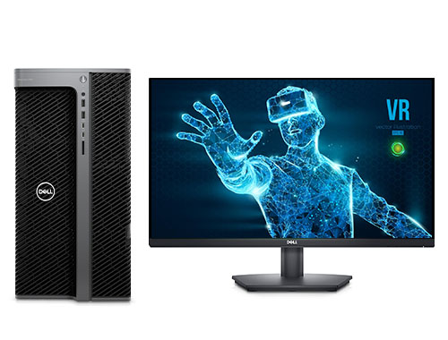 戴尔Precision T7960  VR模拟工作站（英特尔至强 W5-3425，12核丨64GB，DDR5，ECC 内存丨1TB，M.2，固态硬盘丨GeForce RTX 4080, 16GB 显卡丨27寸显示器）