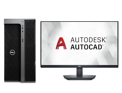 戴尔Precision T7960 CAD绘图电脑图形工作站（英特尔至强 W7-3445，20核丨128GB，DDR5，ECC内存丨2TB 固态+8TB 机械硬盘丨RTX A4000, 16GB 专业显卡丨27寸显示器）