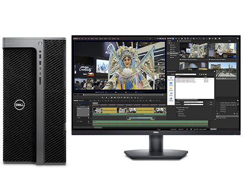 戴尔Precision T7960 4K/3D高清非编工作站（英特尔至强 W7-3445，20核丨192GB，DDR5，ECC内存丨2TB 固态+20TB 机械硬盘丨RTX 4070, 12GB 显卡丨戴尔4K显示器）