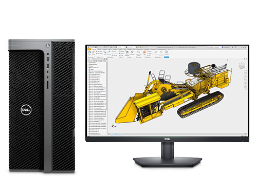 SolidWorks三维建模电脑 戴尔T7960工作站（英特尔至强 W7-3455，24核丨64GB，DDR5，ECC 内存丨1TB M.2 固态+4TB 机械硬盘丨RTX A2000, 12GB 显卡丨27寸显示器）