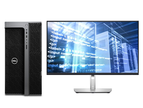 戴尔T7960 科学数据可视化分析工作站（英特尔至强 W7-3465X，28核丨192GB，DDR5，ECC 内存丨2TB M.2 固态+8TB 机械硬盘丨RTX A4000, 16GB 显卡丨戴尔27英寸专业显示器）