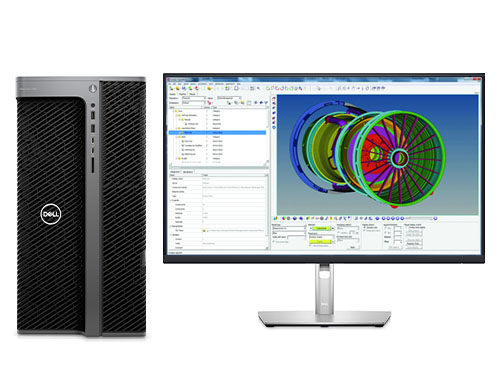 Dell Precision T7960 CAE仿真电脑工作站（英特尔至强 W7-3465X，28核丨256GB，DDR5 内存丨2TB 固态+4TB 机械硬盘丨RTX A4500, 20GB 显卡丨27寸显示器）