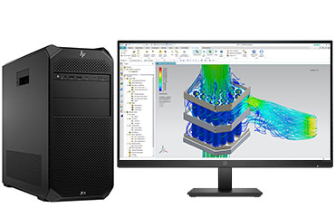 惠普HP Z4 G5 ANSYS流体仿真电脑工作站（英特尔至强 W7-2475X，20核丨192GB DDR5 ECC 内存丨2TB 固态+4TB SATA 机械硬盘丨RTX A4500 20GB 显卡丨27英寸显示器）