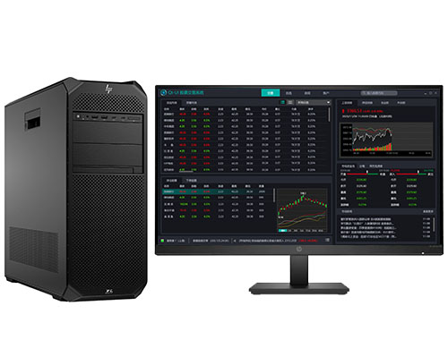 惠普（HP）Z6 G5 炒股电脑工作站 （英特尔至强 W5-3425，12核丨128GB DDR5 ECC 内存丨1TB M.2 固态 +4TB SATA 机械硬盘丨NVIDIA T1000，4GB显卡丨27寸显示器）