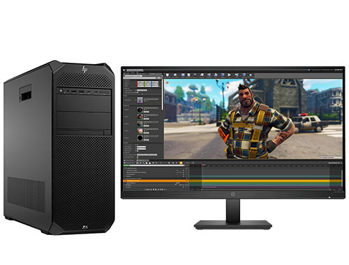  惠普HP Z6 G5 游戏设计制作开发电脑配置工作站 （英特尔至强 W5-3425，12核丨192GB DDR5 ECC 内存丨1TB 固态硬盘 +8TB 机械硬盘丨RTX A4500，20GB 显卡丨27寸显示器）
