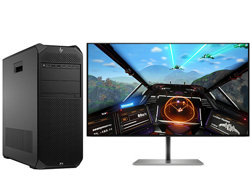 惠普HP Z6 G5 VR游戏开发电脑工作站（英特尔至强 W7-3445，20核丨256GB DDR5 ECC 内存丨2TB 固态硬盘 +8TB SATA 机械硬盘丨RTX 4090，24GB 显卡丨27寸 4K显示器）