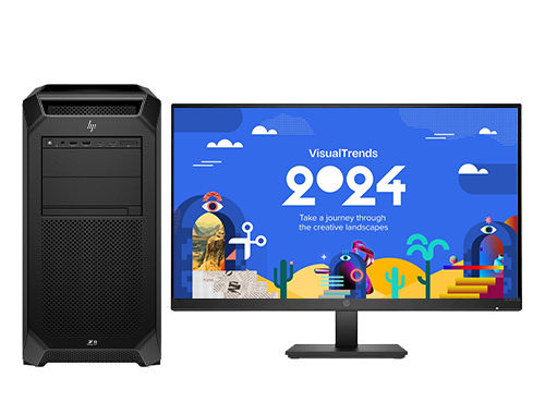 惠普HP Z8 G5 视觉传达设计电脑工作站（英特尔至强银牌 4410Y，12核丨128GB DDR5 ECC 内存丨1TB M.2 固态+8TB 机械硬盘丨NVIDIA RTX4080，16GB 显卡丨27寸显示器）