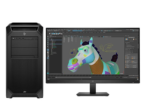 maya动画渲染电脑  惠普HP Z8 G5 工作站（英特尔至强银牌 4410Y，12核丨128GB DDR5 ECC 内存丨1TB M.2 固态+4TB 机械硬盘丨RTX A4500, 20GB 显卡丨27寸显示器）