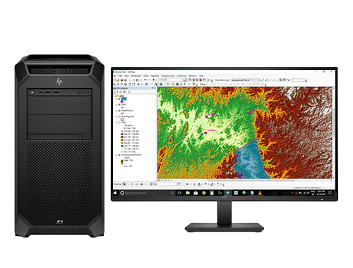 惠普 HP Z8 G5 ArcGIS图形工作站（英特尔至强 Gold 5418Y，24核丨64GB DDR5 ECC 内存丨1TB M.2 固态+4TB 机械硬盘丨NVIDIA T1000，8GB 显卡丨27寸显示器）