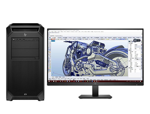 三维建模设计师电脑 HP Z8 G5 台式工作站（2颗*英特尔至强金牌 5420+，28核丨192GB DDR5 ECC 内存丨2TB 固态+2块*8TB 机械硬盘丨RTX A4500，20GB 显卡丨27寸显示器）