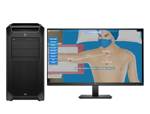 惠普HP Z8 G5 VR教学工作站（英特尔至强金牌 6434，8核丨64GB DDR5 ECC 内存丨512GB M.2 固态+2TB 7.2K 机械硬盘丨GeForce RTX 4060，8GB 显卡丨27寸显示器）