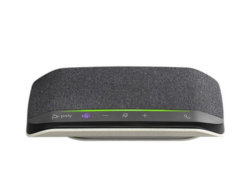 POLY博诣 SYNC 10 USB有线视频会议扬声器,360度全向拾音扩音,双阵列麦克风AI智能降噪,IP64防水防尘