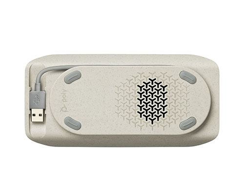 POLY博诣 SYNC 10 USB有线视频会议扬声器,360度全向拾音扩音,双阵列麦克风AI智能降噪,IP64防水防尘