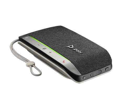 POLY博诣 SYNC 20+ USB/蓝牙全向麦智能扬声器,360°全角度拾音,20小时续航,三麦克风AI智能降噪,IP64防水防尘