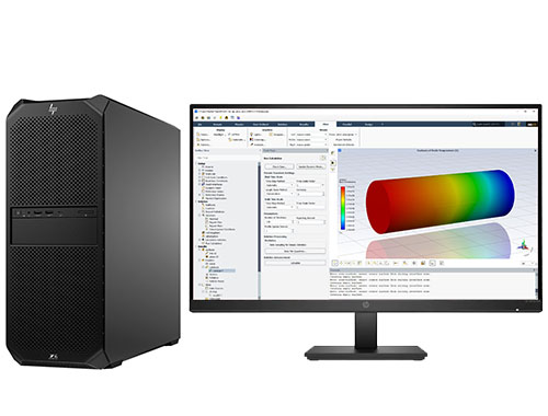 惠普HP Z6 G5 A 电磁仿真电脑工作站（AMD Ryzen 7985WX，64核丨512GB DDR5 ECC 内存丨2块*2TB固态+12TB机械硬盘丨2块*RTX 4500 Ada，24GB显卡丨27寸显示器）