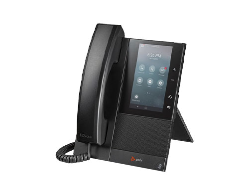 POLY博诣 CCX 505 无线wifi蓝牙SIP网络电话,5.0英寸触控屏,安卓9系统,蓝牙4.2+WIFI+双千兆网口,HDVoice高清语音+拾音魔墙+AI降噪技术