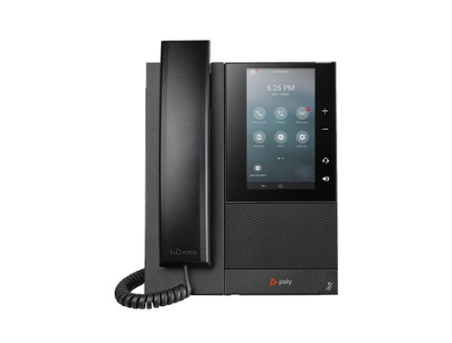 POLY博诣 CCX 505 无线wifi蓝牙SIP网络电话,5.0英寸触控屏,安卓9系统,蓝牙4.2+WIFI+双千兆网口,HDVoice高清语音+拾音魔墙+AI降噪技术