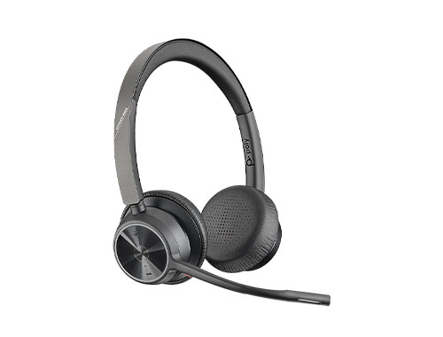 POLY博诣 Voyager 4320 UC 入门级立体声头戴蓝牙耳机，POLY拾音魔墙技术，防尖啸听力保护，蓝牙5.2，传输距离50米，通话时长24小时