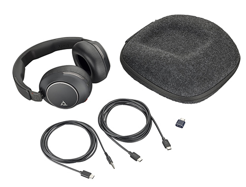 博诣POLY Voyager Surround 80 UC 旗舰级蓝牙耳机，24小时超长通话，40毫米立体扬声器，触摸式控件设计，智能语音控制，AI智能降噪