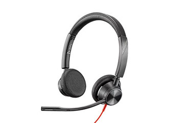 博诣POLY Blackwire 3325 在线学习耳机 教育培训耳麦，USB+3.5mm耳机接口，DSP降噪麦克风，动态EQ技术，6800Hz宽屏语音，防啸叫听力保护