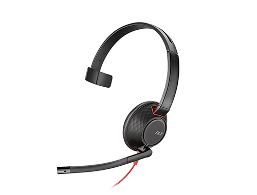 博诣POLY Blackwire 5210 单耳电脑会议话务专用耳麦，USB+3.5mm耳机接口，DSP降噪麦克风，动态EQ技术，6800Hz宽屏语音，防啸叫听力保护