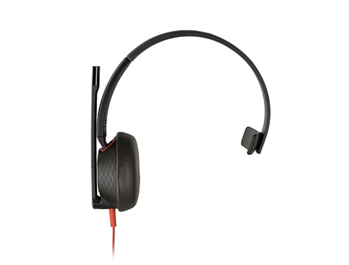 博诣POLY Blackwire 5210 单耳电脑会议话务专用耳麦，USB+3.5mm耳机接口，DSP降噪麦克风，动态EQ技术，6800Hz宽屏语音，防啸叫听力保护