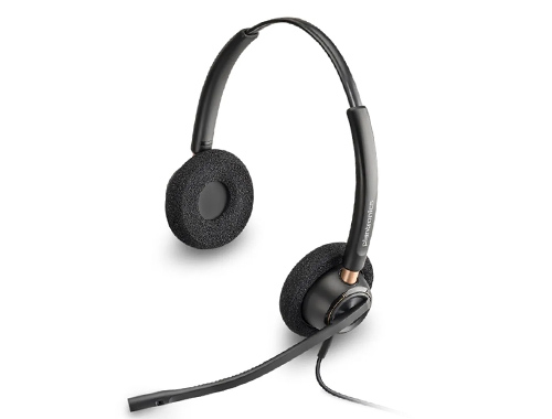 POLY博诣 EncorePro 520 头戴式立体声话务耳机，航天级铝质接头，防尖啸听力保护技术，6800Hz宽频降噪麦克风