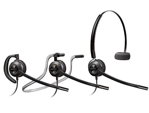 POLY博诣 EncorePro 540 客服办公降噪耳麦，三种佩戴方式，航天级铝质接头，防尖啸听力保护技术，6800Hz宽频降噪麦克风