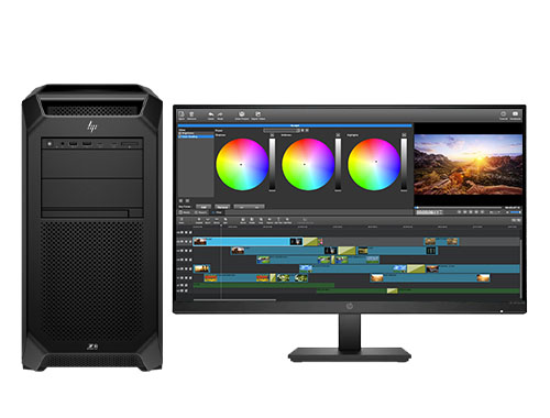 惠普 HP Z8 Fury G5 影视后期特效合成工作站（英特尔至强W7-3455，24核丨128GB DDR5 ECC 内存丨1TB 固态硬盘+2块*8TB 机械硬盘丨RTX 4080，16GB 显卡丨27寸显示器）