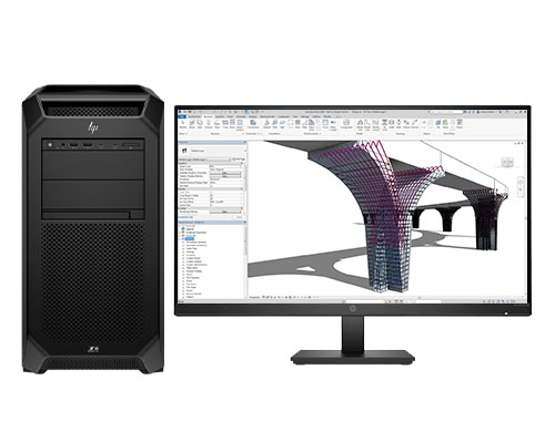 惠普 HP Z8 Fury G5 三维建筑设计工作站（英特尔至强 W7-3465X，28核丨128GB DDR5 ECC 内存丨1TB M.2 固态+4TB 机械硬盘丨RTX A4500，20GB 显卡丨27寸显示器）