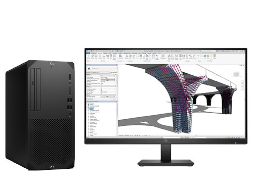惠普（HP）Z1 G9 BIM建模电脑工作站（英特尔酷睿 i9-13900，24核丨64GB DDR5 内存丨512GB M.2 固态+2TB 机械硬盘丨NVIDIA RTX A2000, 12GB 显卡丨27寸显示器）
